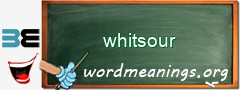WordMeaning blackboard for whitsour